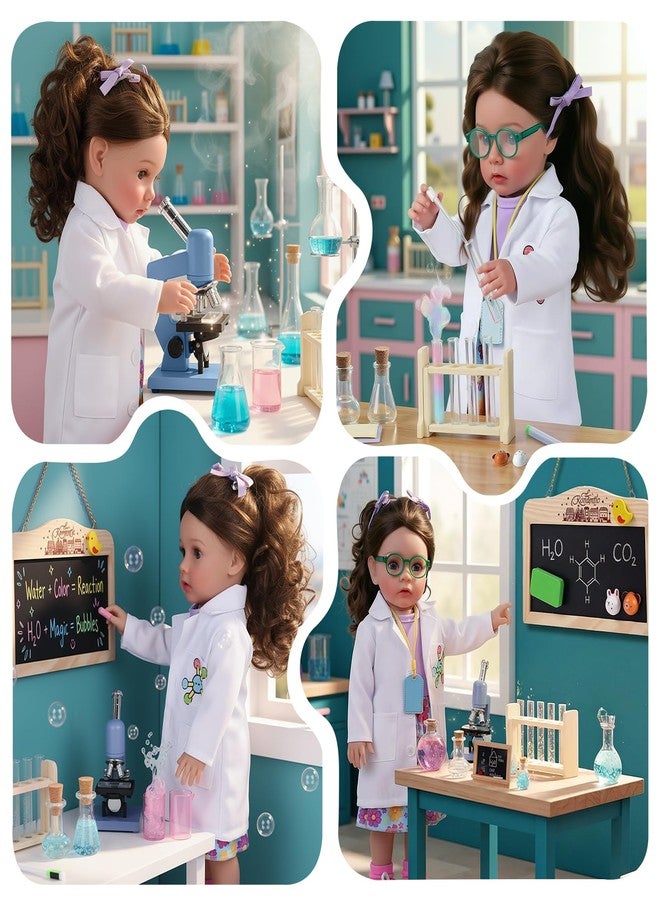 BABESIDE American Realistic Baby doll Girl - 16-Inch Scientist Doll PlaySet with Microscope & Toy Chemistry Lab Accessories for 5 6 7 8 9 10 11 12 Years Girl Gift, Pretend Play, Birthday & Christmas - Image 5
